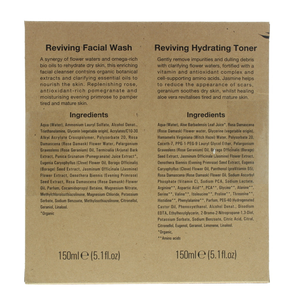 Urban Veda Reviving Facial Clensing Duo Skincare Set 2 Pieces Gift Set - Ingredients