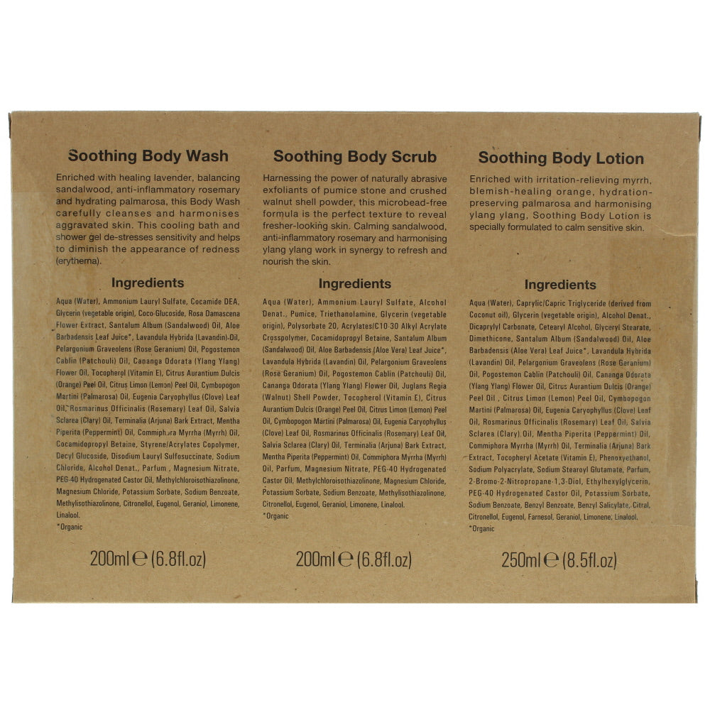 Urban Veda Soothing Body Ritual Bodycare Set 3 Pieces Gift Set - Ingredients