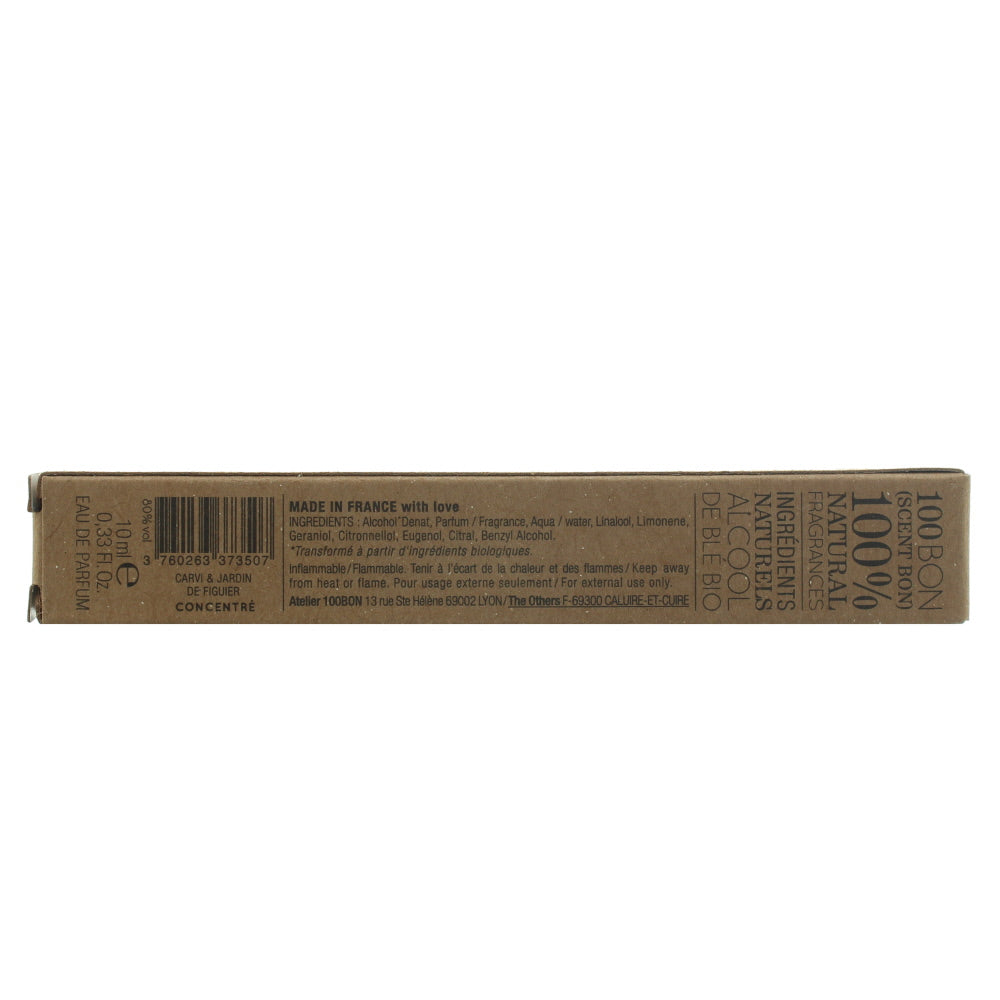 100 Bon Carvi & Jardin De Figuier Concentré Refillable Eau de Parfum 10ml - Ingredients