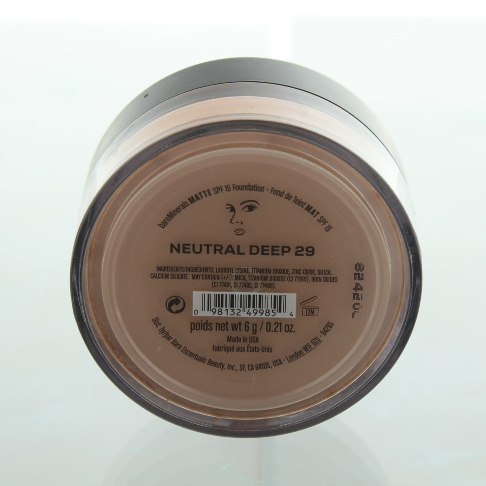Bare Minerals Original Matte Spf 15 29 Neutral Deep Foundation 6g - Ingredients