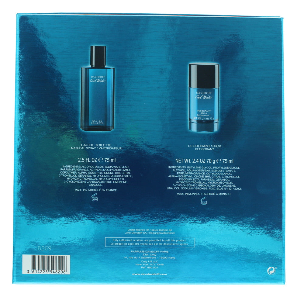 Davidoff Cool Water Eau de Toilette 2 Pieces Gift Set