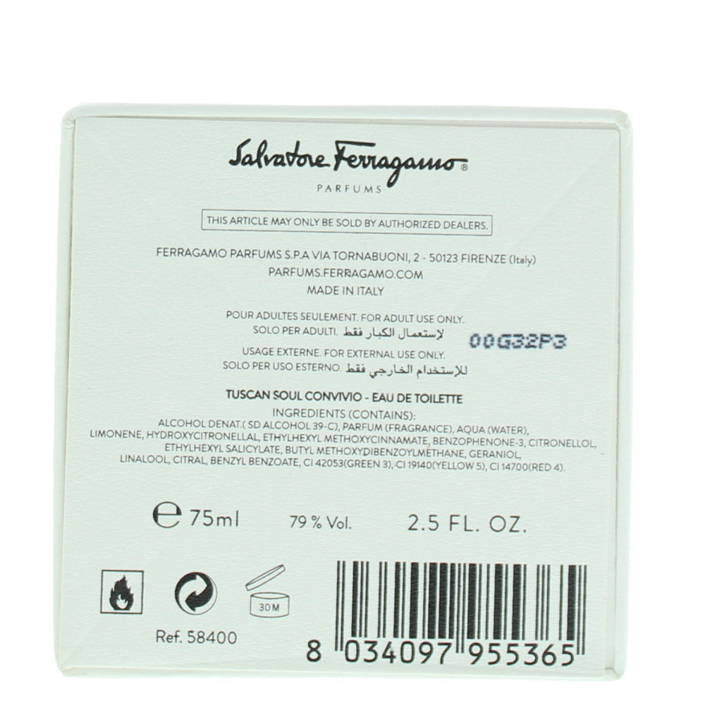 Salvatore Ferragamo Tuscan Soul Convivio Eau de Toilette 75ml