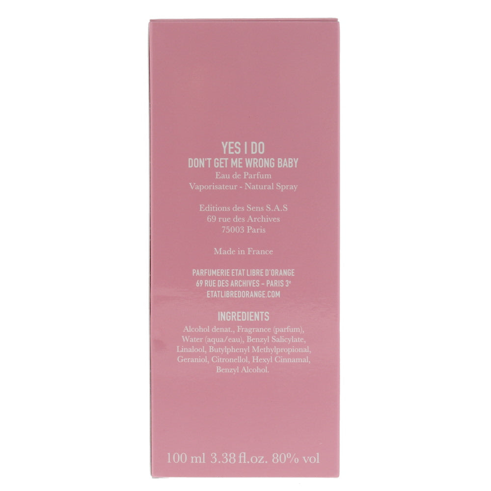 Etat Libre D'orange Yes I Do Don't Get Me Wrong Baby Eau de Parfum 100ml