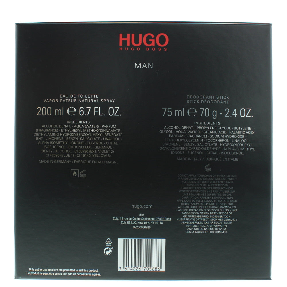 Hugo Boss Hugo Man Eau de Toilette 2 Pieces Gift Set
