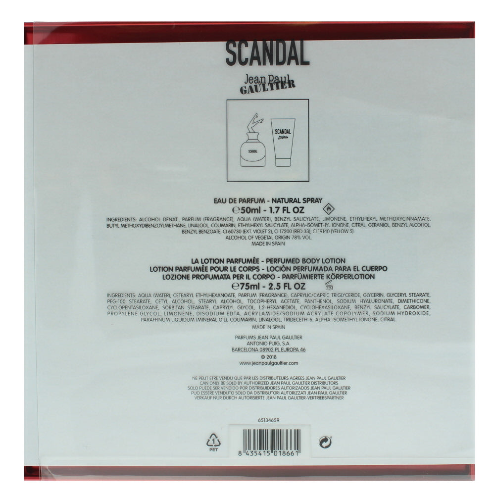 Jean Paul Gaultier Scandal Eau de Parfum 2 Pieces Gift Set