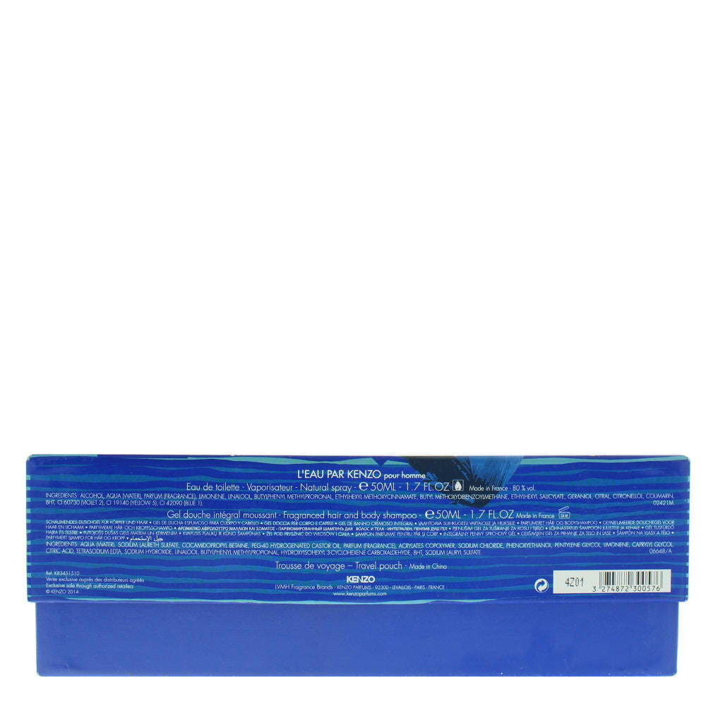 Kenzo L'eau Par Pour Homme Eau de Toilette 3 Pieces Gift Set