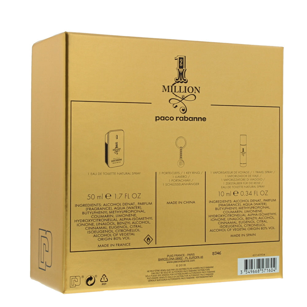 Paco Rabanne 1 Million Eau de Toilette 3 Pieces Gift Set - Ingredients