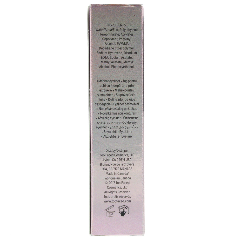 Too Faced Glitter Pop! Peel-Off Glitter Ghost Eye Liner 6.5g - Ingredients