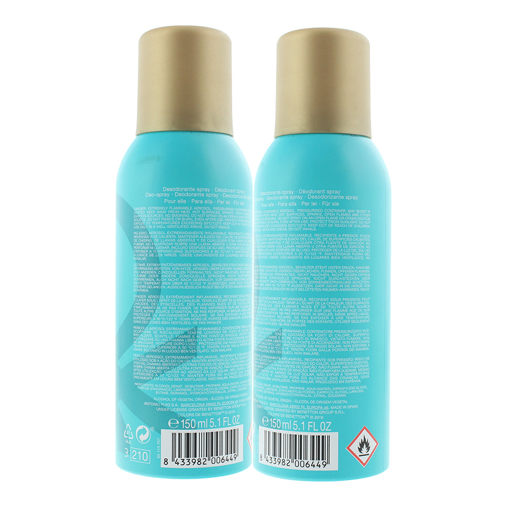 Benetton Colours De Benetton Blue Deodorant Spray 150ml
