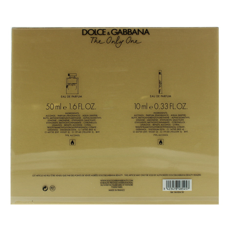 Dolce & Gabbana The Only One Eau de Parfum 2 Pieces Gift Set - Ingredients