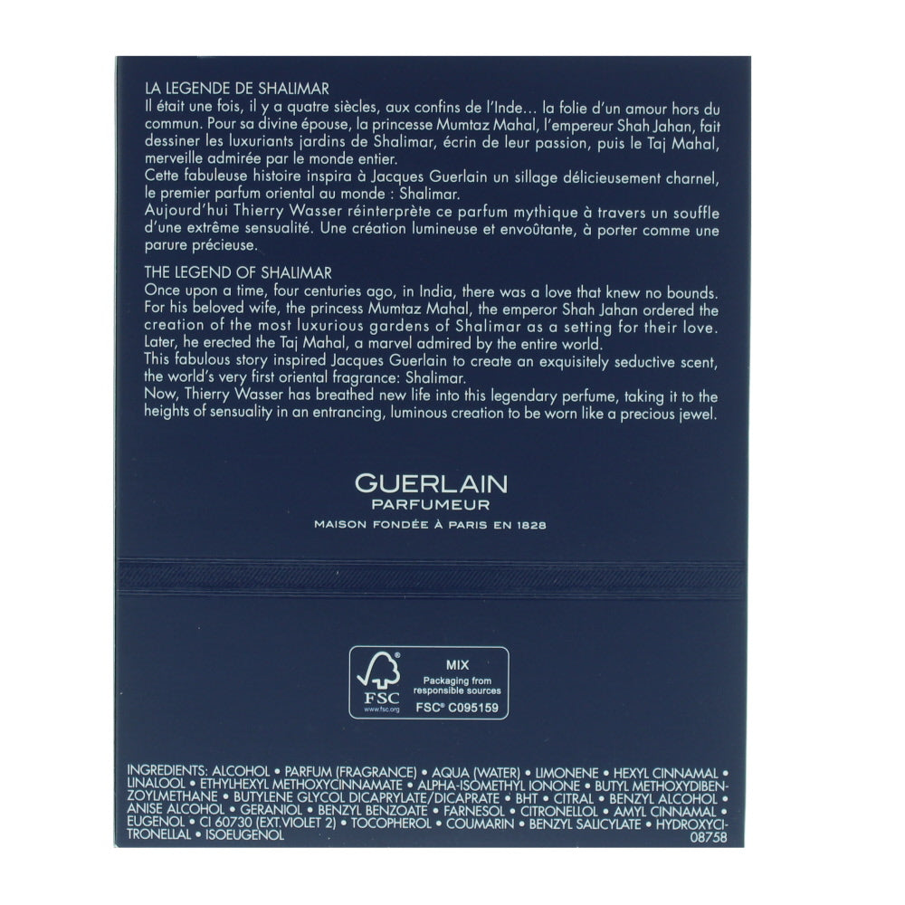 Guerlain Shalimar Souffle De Parfum Eau de Parfum 90ml - Ingredients