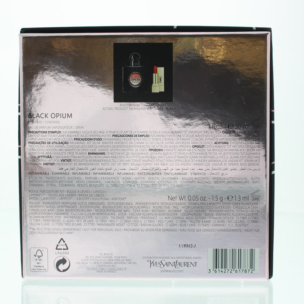 Yves Saint Laurent Black Opium Eau de Parfum 2 Pieces Gift Set - Ingredients