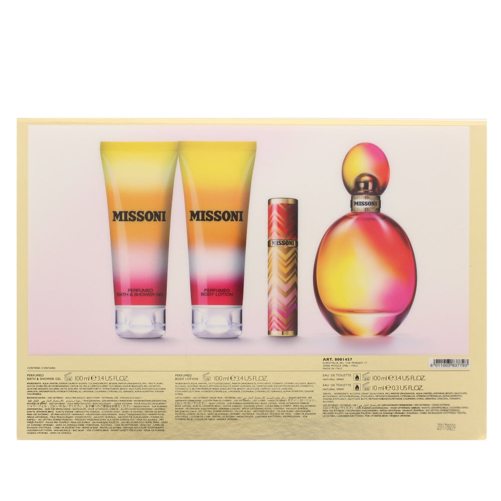 Missoni Eau de Toilette 4 Pieces Gift Set