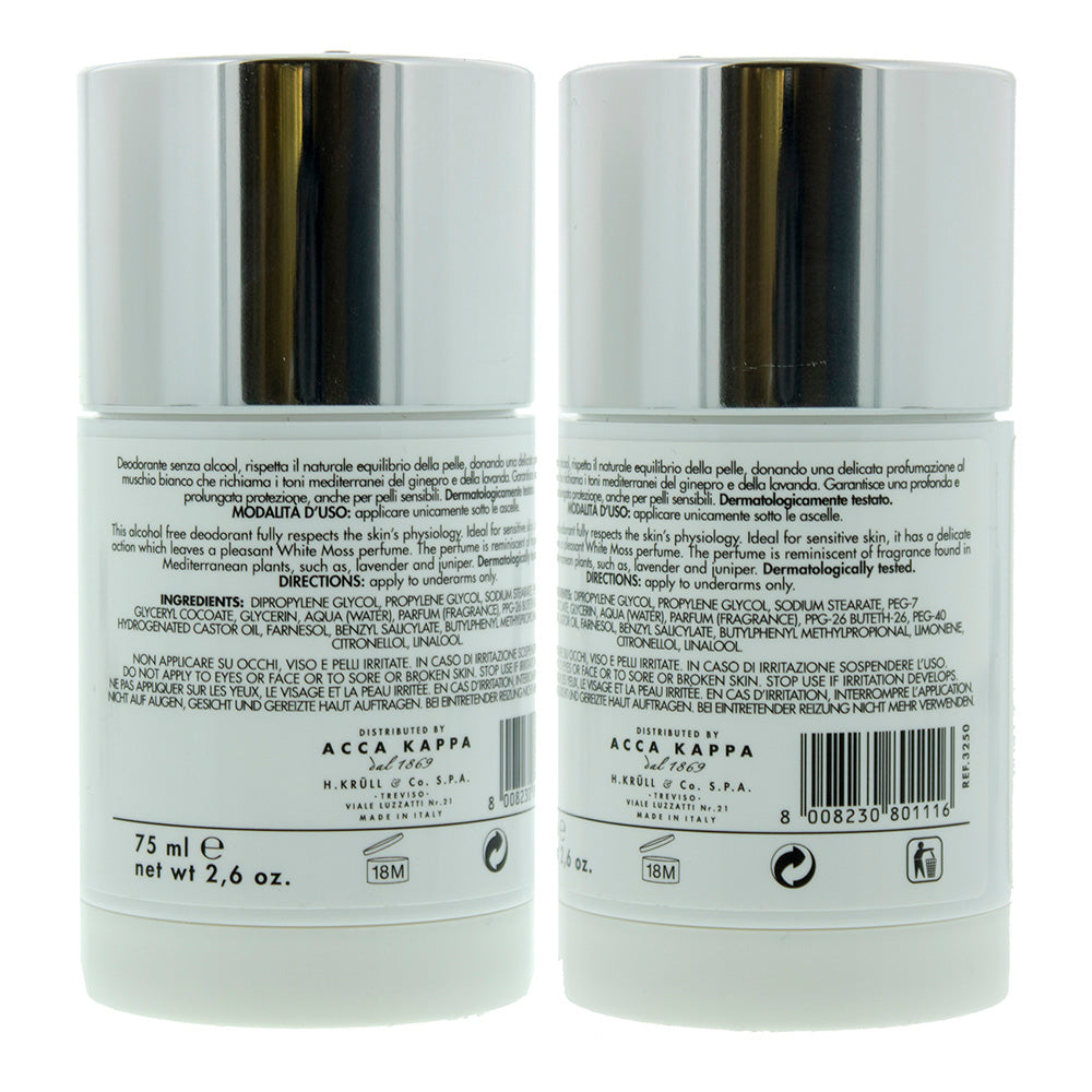 Acca Kappa White Moss Deodorant Stick 75ml