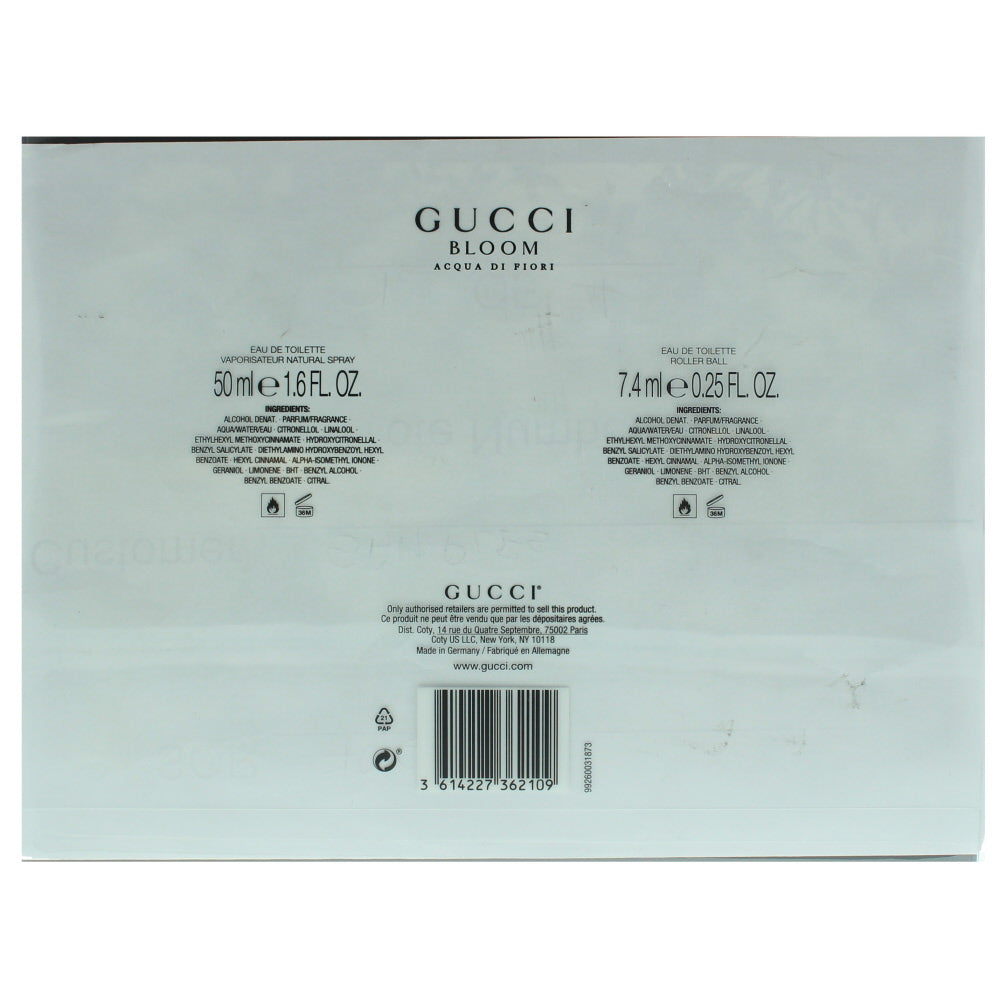 Gucci Bloom Acqua Di Fiori Eau de Toilette 2 Pieces Gift Set