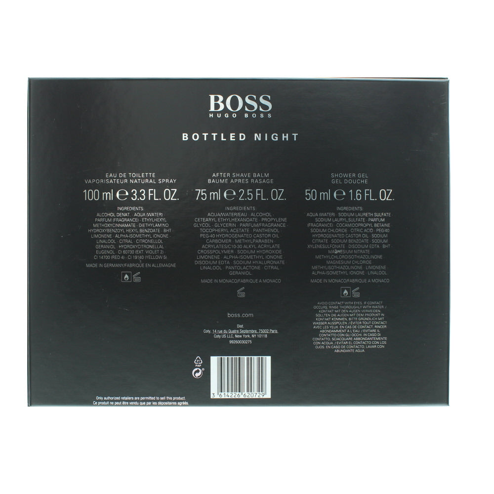 Hugo Boss Bottled Night Eau de Toilette 3 Pieces Gift Set