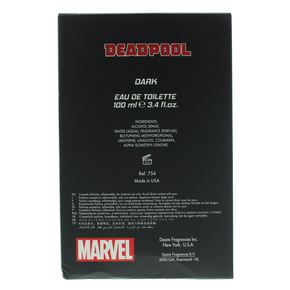 Marvel Deadpool Dark Eau de Toilette 100ml