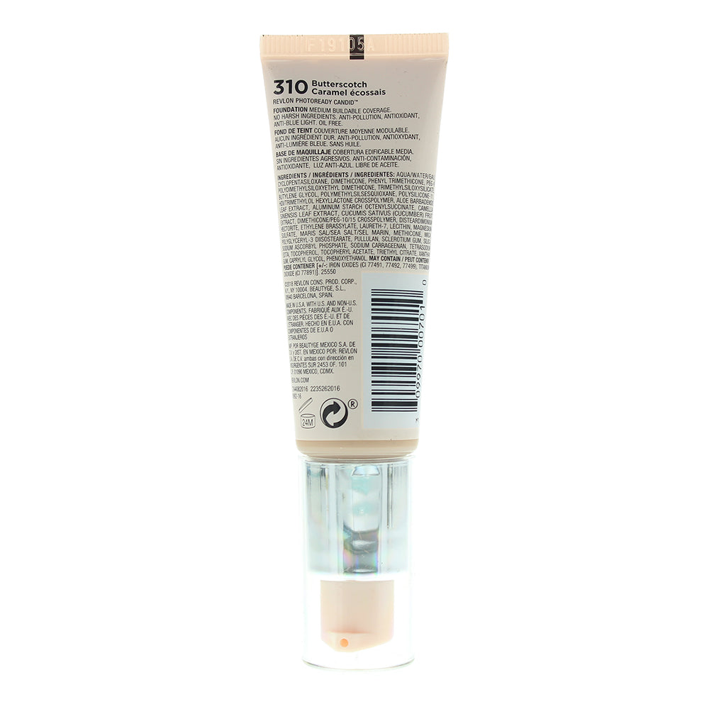 Revlon Photoready Candid Natural Finish Anti-Pollution 310 Butterscotch Foundation 22ml