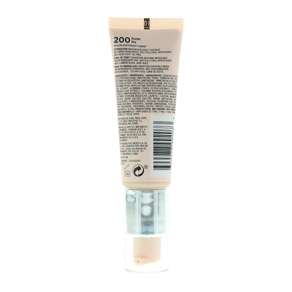 Revlon Photoready Candid Natural Finish Anti-Pollution 200 Nude Foundation 22ml