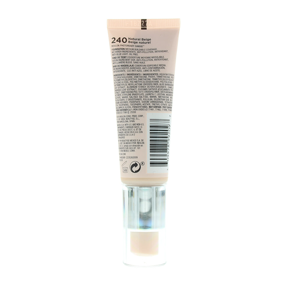 Revlon Photoready Candid Natural Finish Anti-Pollution 240 Natural Beige Foundation 22ml