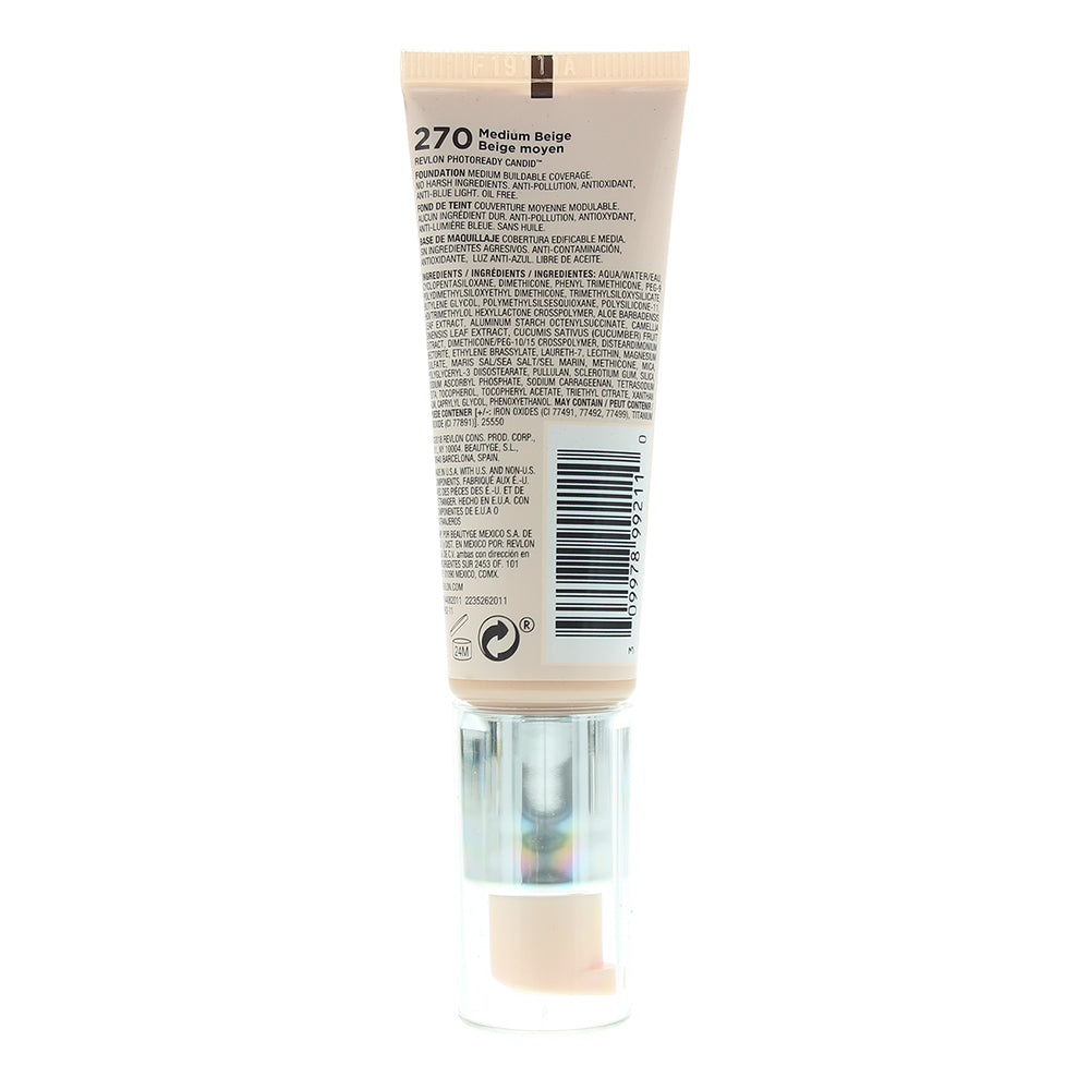 Revlon Photoready Candid Natural Finish Anti-Pollution 270 Medium Beige Foundation 22ml