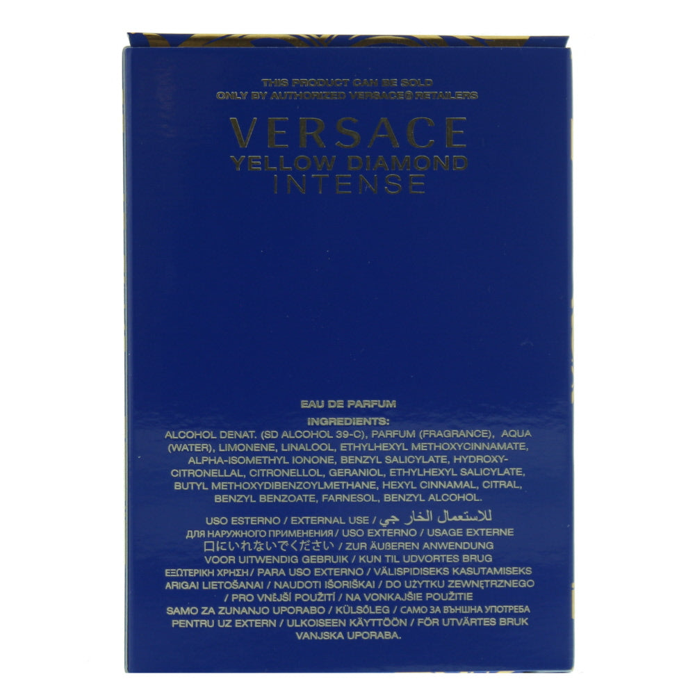 Versace Yellow Diamond Intense Eau de Parfum 30ml - Ingredients
