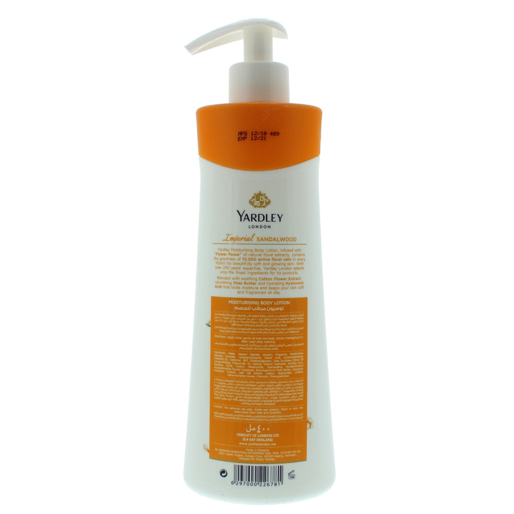 Yardley Imperial Sandalwood Body Lotion 400ml