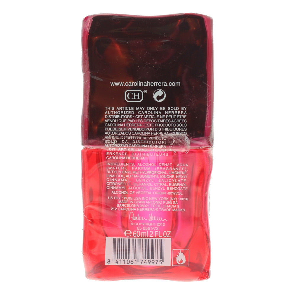 Carolina Herrera 212 Glam Eau de Toilette 60ml - Ingredients