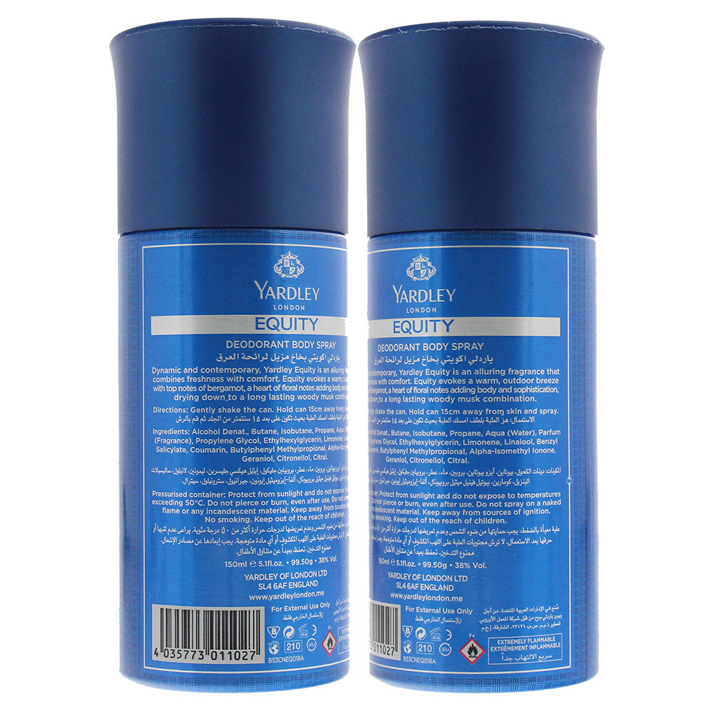 Yardley Equity Body Spray 150ml
