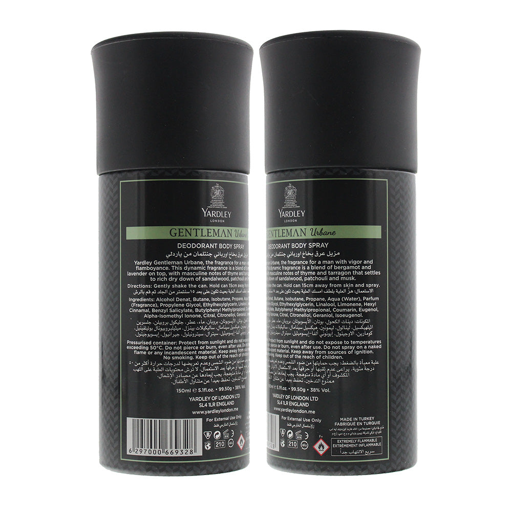 Yardley Gentleman Urbane Body Spray 150ml