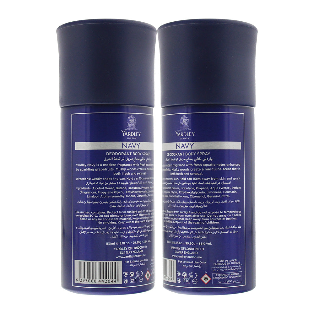Yardley Navy Body Spray 150ml