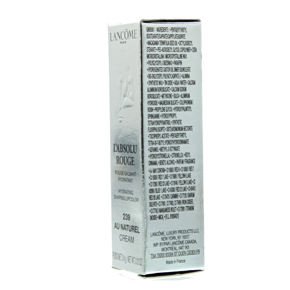 Lancôme L'absolu Rouge 239  Au Naturel Lip Color 3.4g