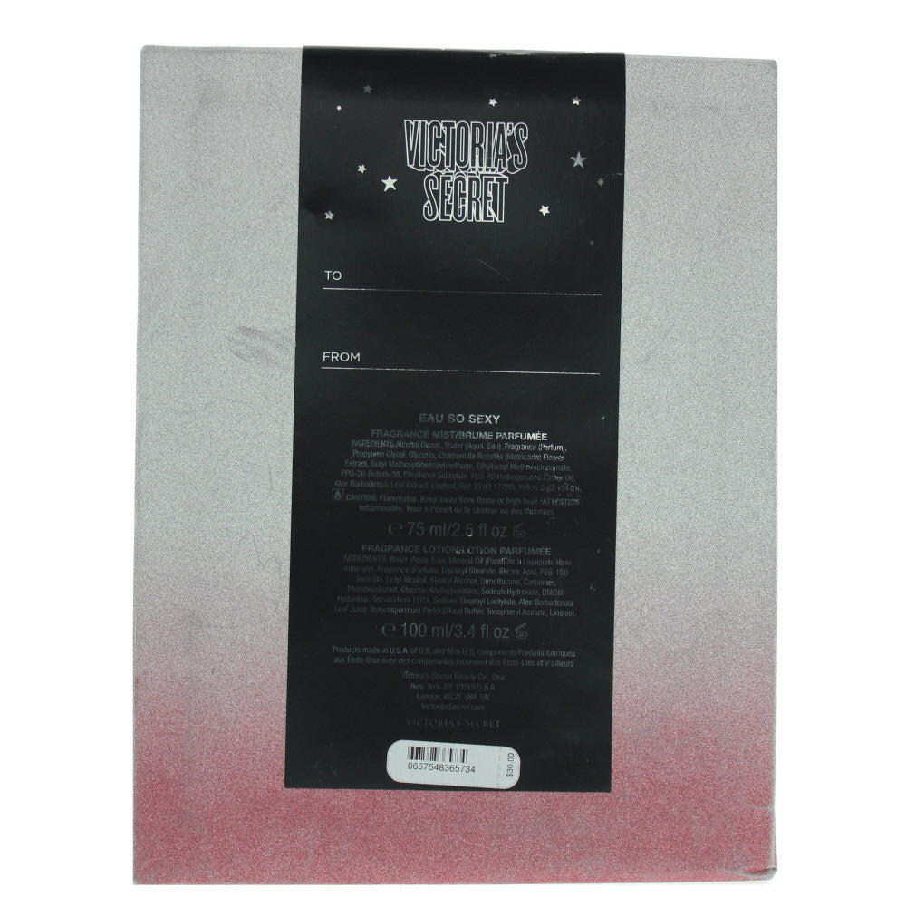 Victoria's Secret Eau So Sexy Bath & Body 2 Pieces Gift Set - Ingredients