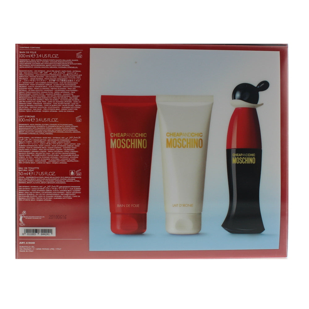 Moschino Cheap And Chic Eau de Toilette 3 Pieces Gift Set