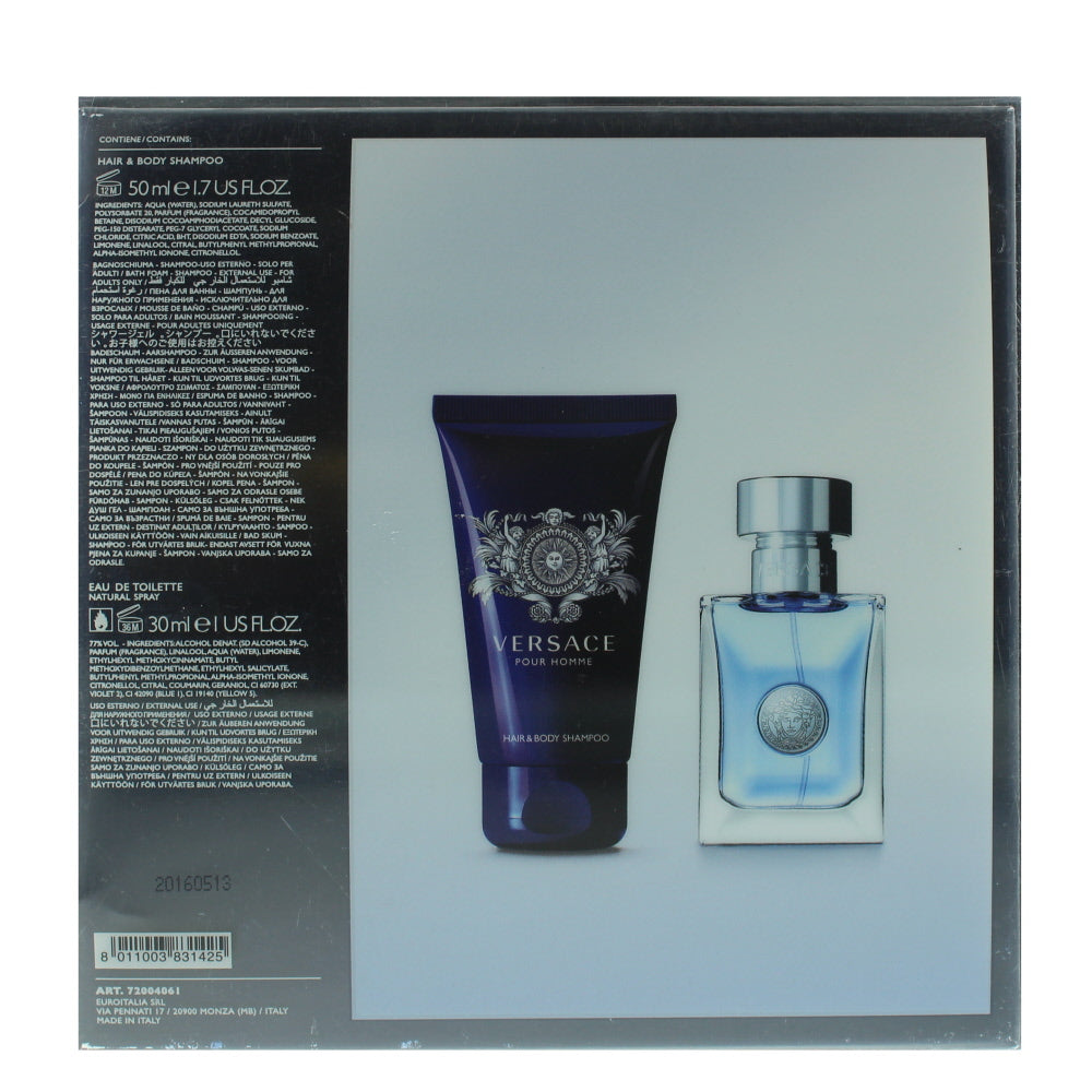Versace Pour Homme Eau de Toilette 2 Pieces Gift Set