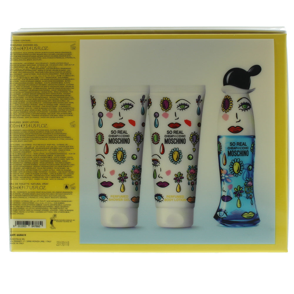 Moschino Cheap And Chic So Real Eau de Toilette 3 Pieces Gift Set
