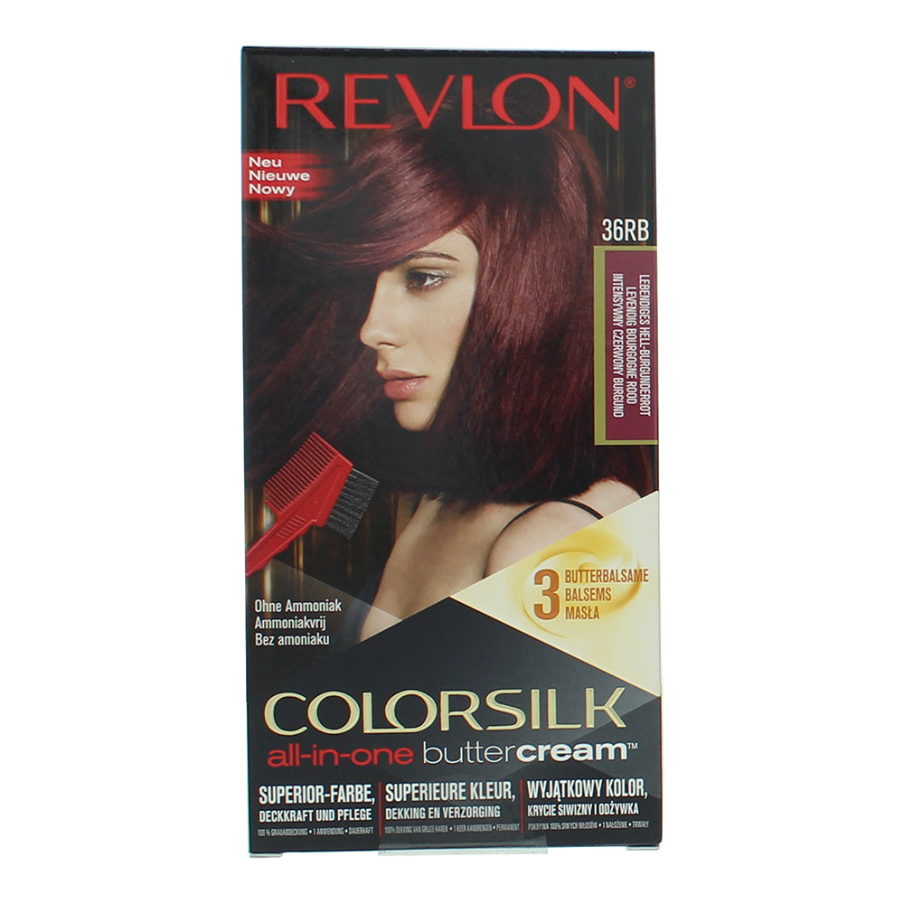 Revlon Colorsilk All-In-One Buttercream 36Rb Red Burgundy Hair Colour - Box