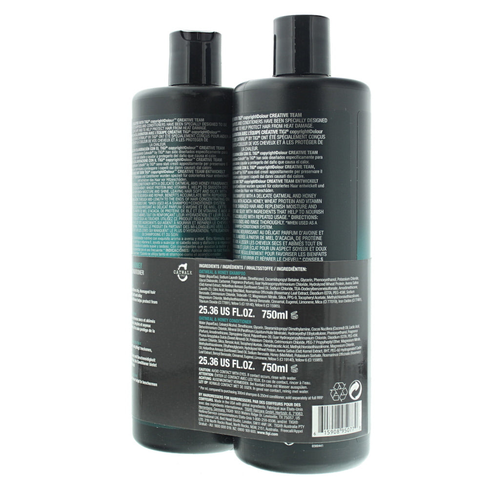 Tigi Catwalk Oatmeal And Honey Nourishing Collection Duo Pack Shampoo & Conditioner 750ml