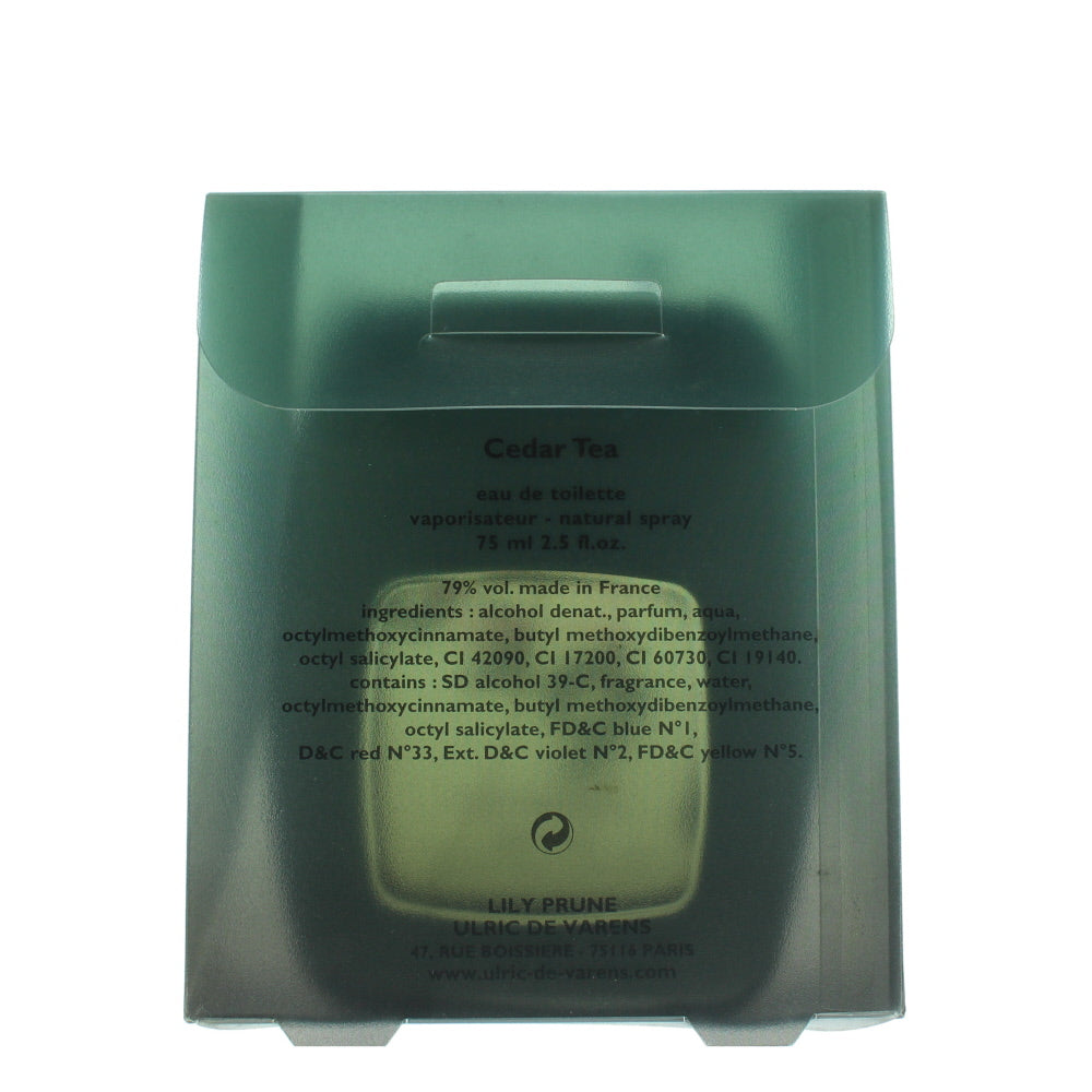 Tom Prune Cedar Tea For Man Eau de Toilette 75ml - Ingredients