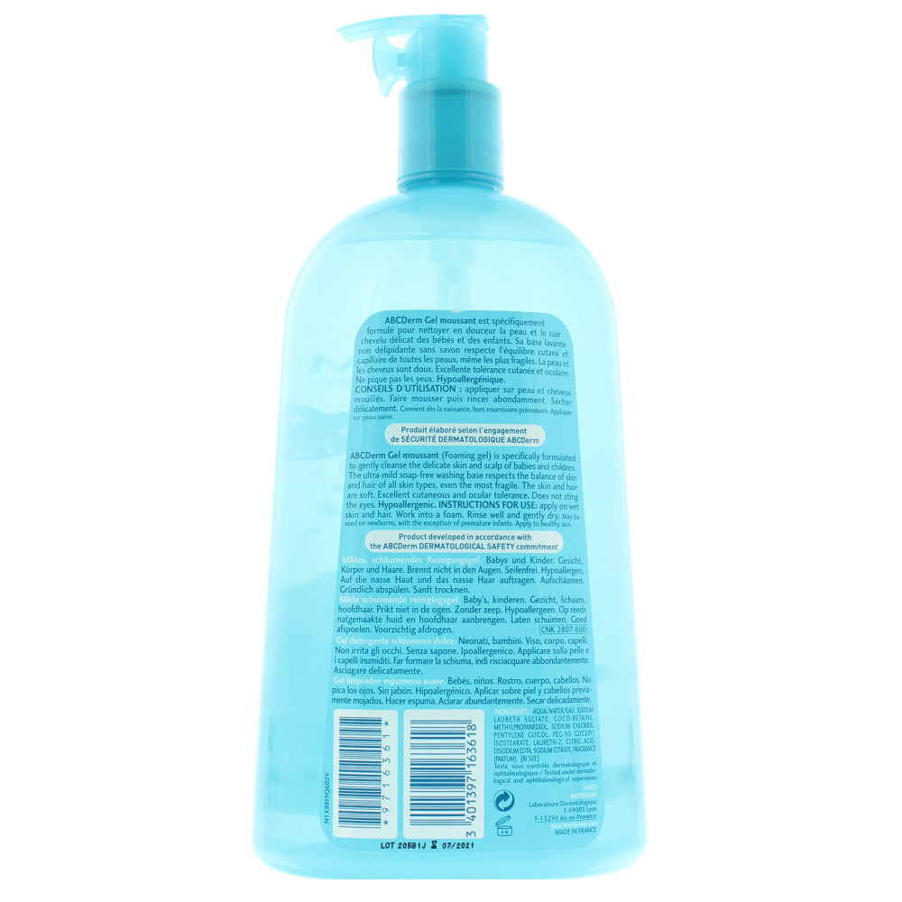 Bioderma Abcderm Mild Cleansing Foaming Gel 1000ml