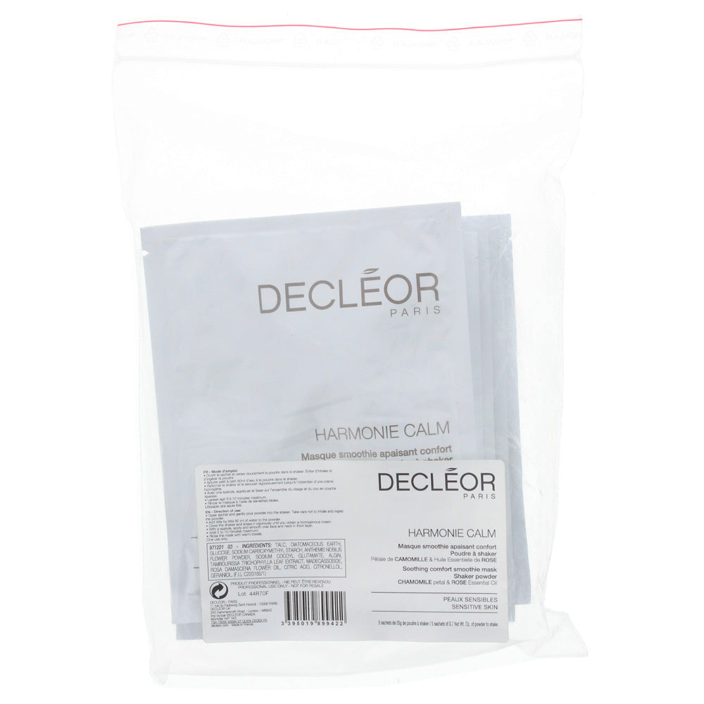 Decleor Harmonie Calm Comfort Smoothie Powder 5 Packets Mask 20g