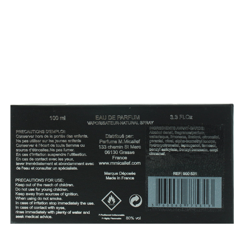 M. Micallef Avant-Garde Eau de Parfum 100ml - Ingredients