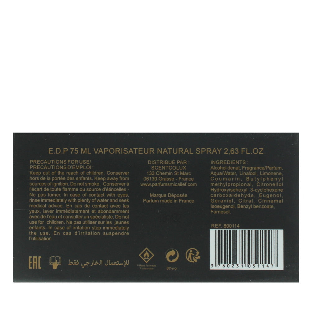 M. Micallef Secrets Of Love Passion Eau de Parfum 75ml - Ingredients