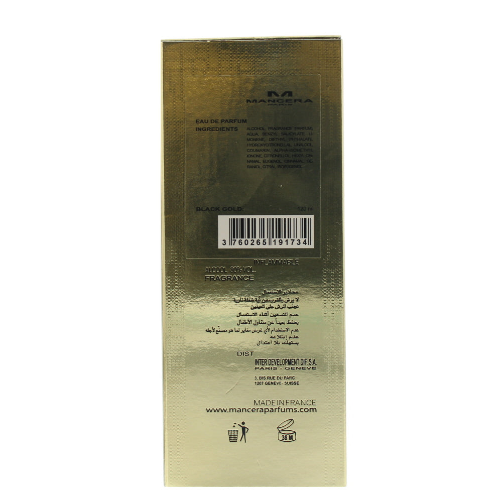 Mancera Paris Black Gold Eau de Parfum 120ml