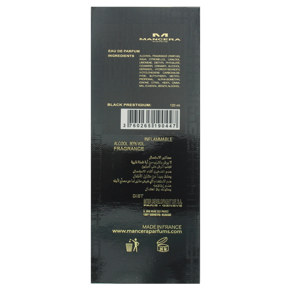 Mancera Paris Black Prestigium Eau de Parfum 120ml