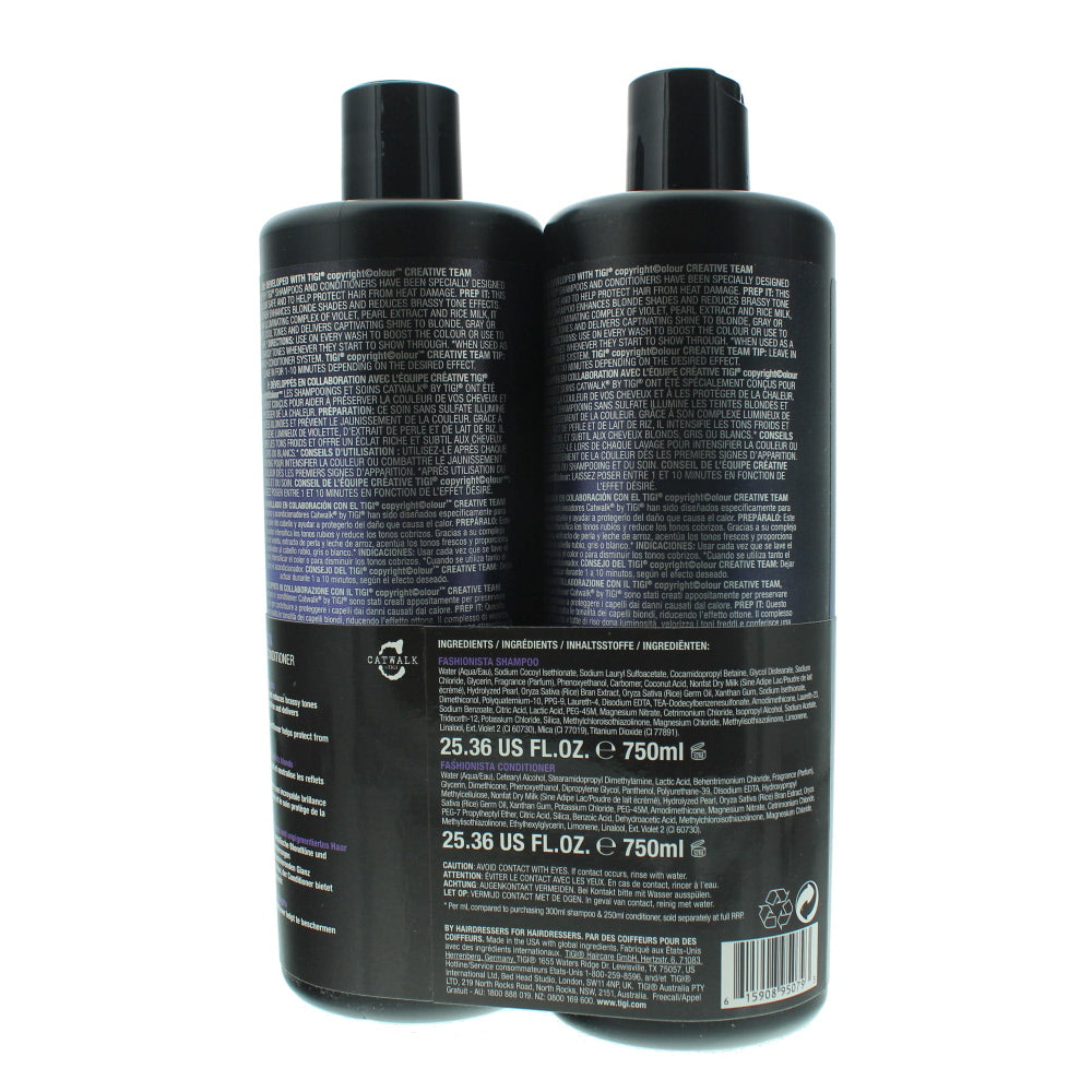 Tigi Catwalk Fashionista Blonde Duo Pack Shampoo & Conditioner 750ml