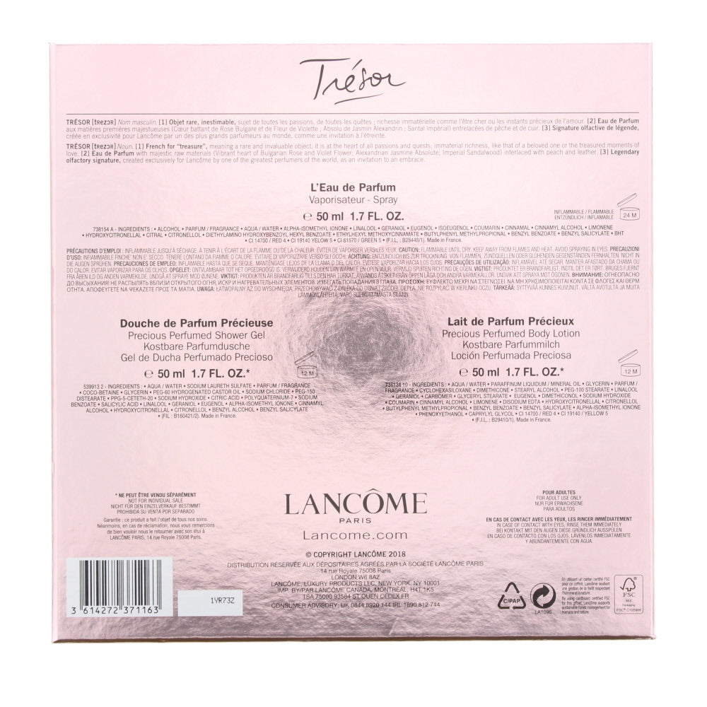Lancôme Trésor Eau de Parfum 3 Pieces Gift Set