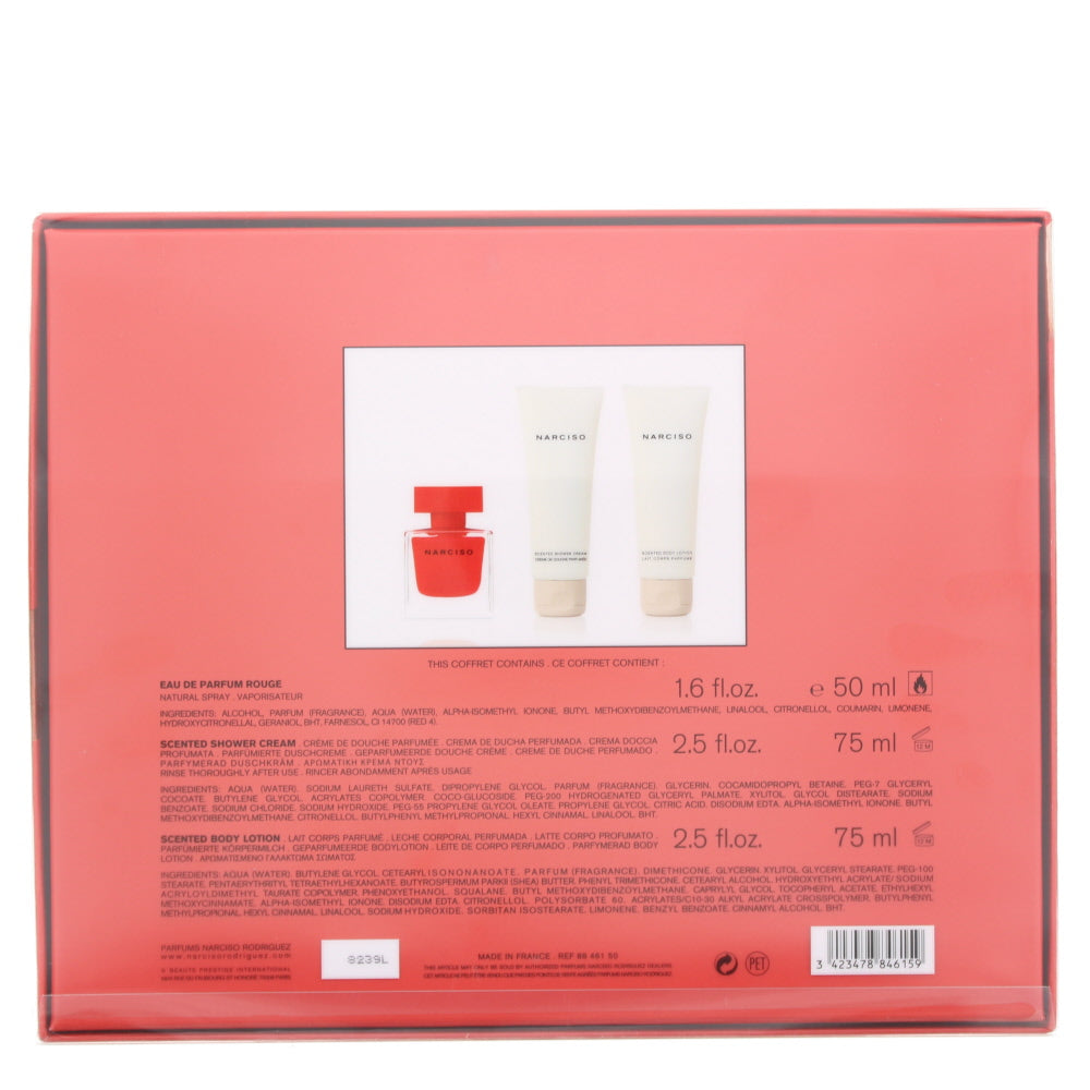 Narciso Rodriguez Narciso Rouge Eau de Parfum 3 Pieces Gift Set