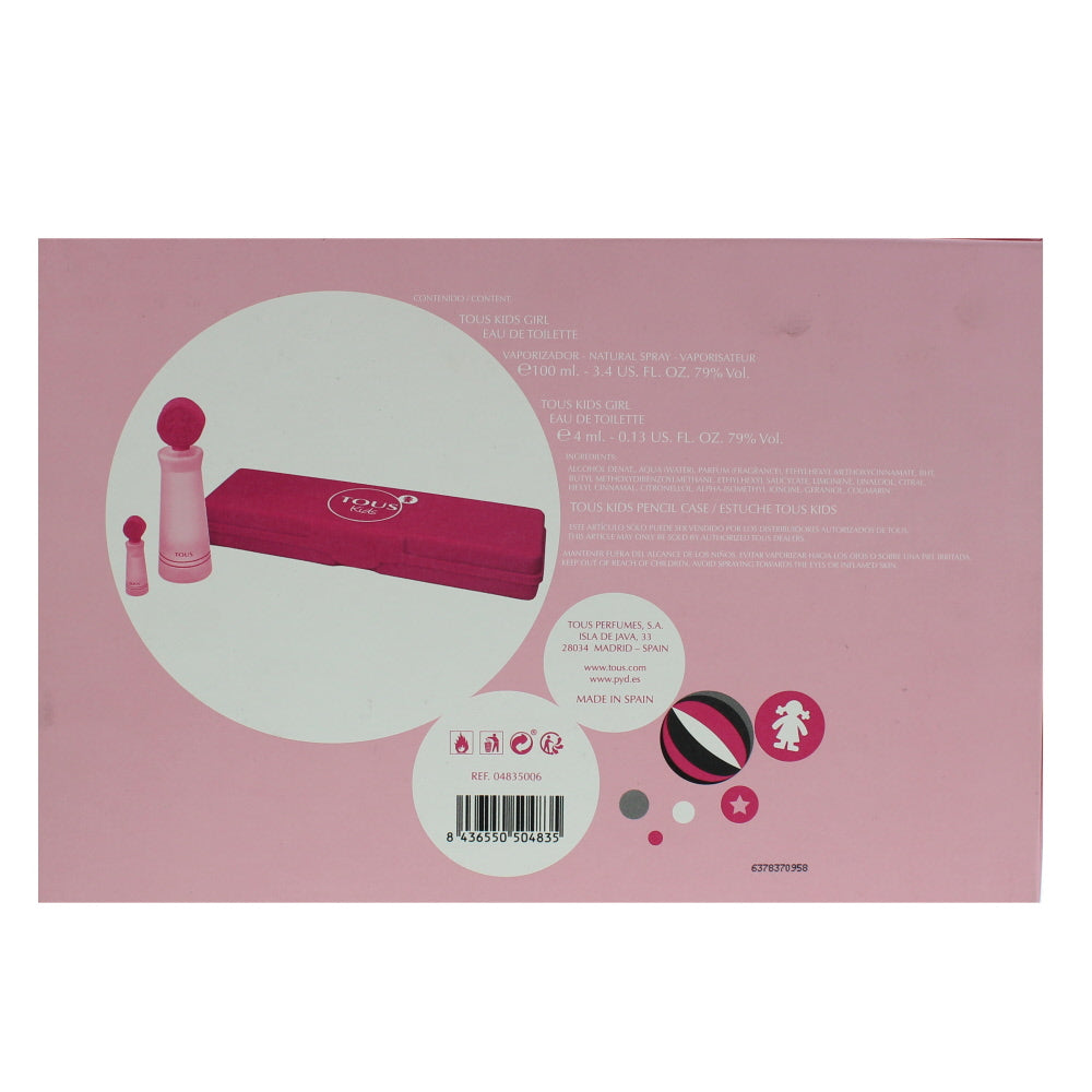 Tous Kids Girl Eau de Toilette 3 Pieces Gift Set - Ingredients