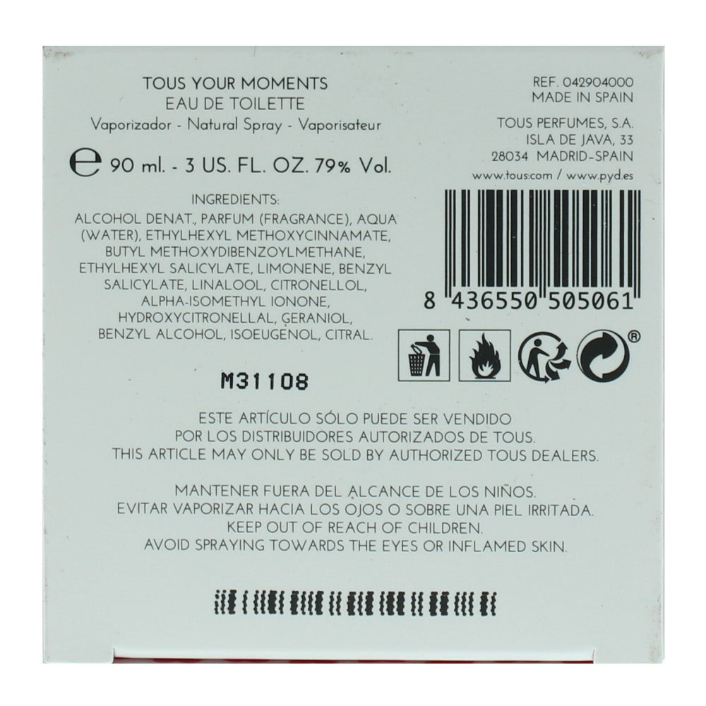 Tous Your Moments Eau de Toilette 90ml